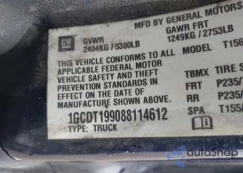 2008 Chevrolet Colorado Lt из США, поврежденный, VIN 1GCDT199088114612